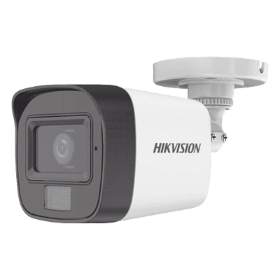 [Dual Light + ColorVu] Bala TURBOHD 2 Megapixel (1080p) / Lente 2.8 mm / 30 mts IR EXIR + 20 mts Luz Blanca / Micrófono Integrado / Gran Angular 101° / Exterior IP67 / 4 Tecnologías