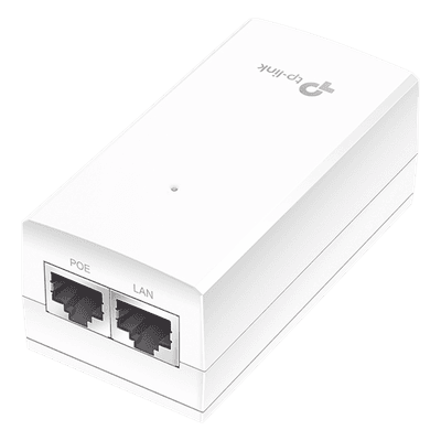 Inyector PoE Pasivo de 24V / 2 puerto 10/100/1000 Mbps / Plug and Play / Montaje en Pared