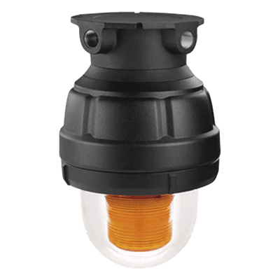 Luz LED estroboscópica a prueba de explosión / Ámbar / 850 cd efectivos / Clase I Div.1 Grupos C-D / IP66 IP69K / 24VCD 120-240VCA