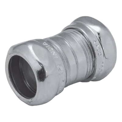 Conector de Compresión / Acero Galvanizado / 3/4 in / Pared Delgada / 10 mm (0.394 in) de Alto