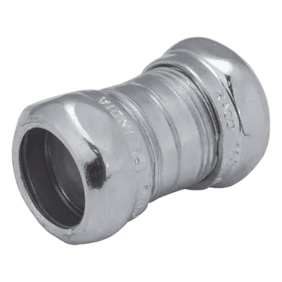 Conector de Compresión / Acero Galvanizado / Pared Delgada 1 1/4 in / 48 mm x 48 mm / 0.27 kg / Industrial