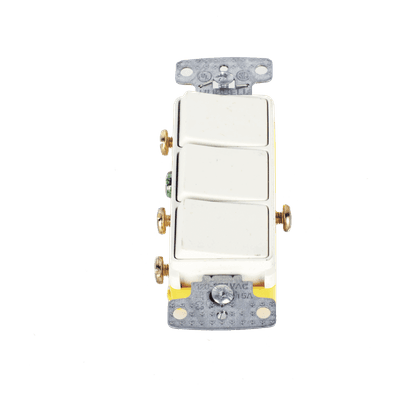 Interruptor Residencial / 15 A / 120 V CA / 3 Polos Unipolares / Cableado Lateral / 49 pies