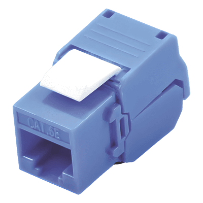 Módulo Jack Keystone / Cat5e / Toolless / Terminación 180° / RJ45 / Sin blindaje / Azul