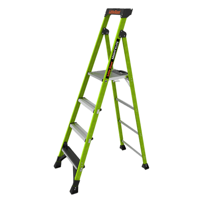 Escalera de Tijera / Fibra de Vidrio y Aluminio / 1.8 m (6 ft) / Carga 170 kg / Soporte Superior para Herramientas / Tipo IAA