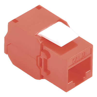 Módulo Jack Keystone / Cat5e / Toolless / Terminación 180° / RJ45 / Sin Blindaje / Color Rojo