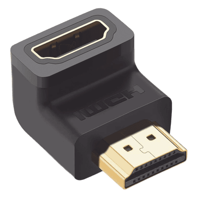 Adaptador HDMI de 90 Grados Macho a Hembra / Hacia Abajo / HDMI 2.0 4K@60Hz / Proporciona Flexibilidad Sin Doblar los Cables HDMI