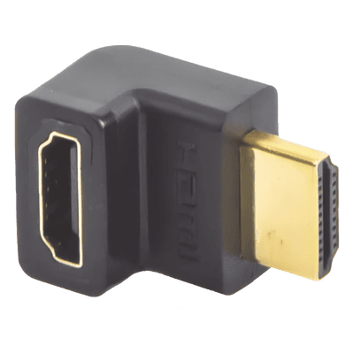 Adaptador HDMI de 90 Grados Macho a Hembra / Hacia Arriba / HDMI 2.0 4K@60Hz / Proporciona Flexibilidad Sin Doblar los Cables HDMI