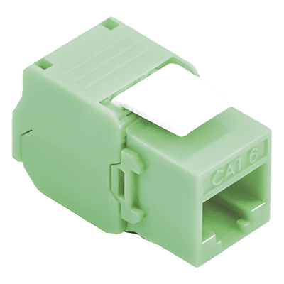 Módulo Jack Keystone / Cat5e / Toolless / Terminación 180° / RJ45 / Sin blindaje / Verde