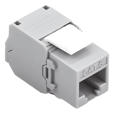Módulo Jack Keystone / Cat6 / Toolless / Terminación 180° / UTP / Color Gris