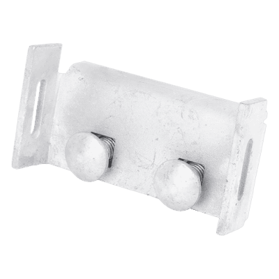 Herraje de Suspensión Tangente / Cable Figura 8 / Poste Concreto o Madera / Acero Galvanizado / Protección UV