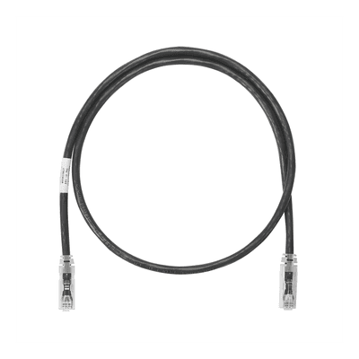 Cable de Parcheo UTP / Cat 6 / 0.3 m (1 ft) / 24 AWG / CM / PoE / Negro