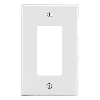 Tapa para Contacto Rectangular / Decorador / Policarbonato Termoplástico / 4.63 x 2.88 x 0.25 in / Vertical / Blanco