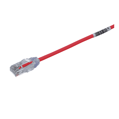 Cable de Parcheo UTP / Cat6 / 28AWG Diámetro Reducido / 0.5 m (1.64 ft) / RJ45 / Rojo
