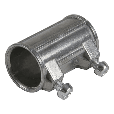 Cople para Tubo Pared Delgada / 1/2" / Diseño Reforzado Tipo Neer / 2 Tornillos Opresores #10 / 24 x 38 mm