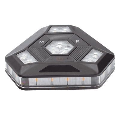 Luz de Advertencia LED / 900 Lúmenes / 12 Patrones de Destello / Sincronización Inalámbrica / IP67 / Batería 20 Horas / Montaje Magnético