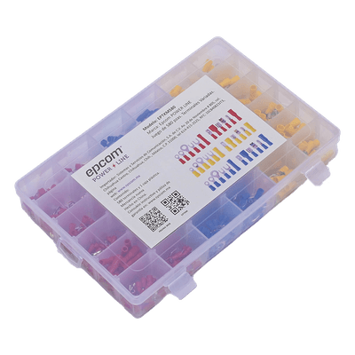 Juego de Terminales / 580 Piezas / AWG 22-10 / Forro Termoestable / Caja Organizadora