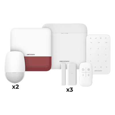 Kit de Alarma Inalámbrico / 48 Zonas / 6 Dispositivos Incluidos / Sirena Estrobo Exterior / Wi-Fi / Comunicación 433 MHz