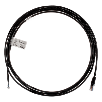 Cable de Extensión de Seguridad / Conexión JST a RJ45 Macho / 2.7 m (8.9 ft) / IP55 / Lector Dual Frecuencia 125 kHz y 13.56 MHz / Sensor de Humedad / SmartZone G5 iPDU