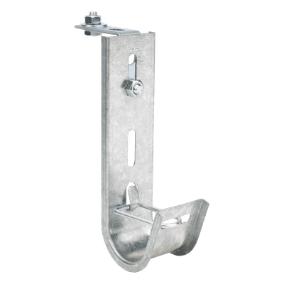 Soporte J-Hook / Capacidad 10 Cables Cat6 / Acero al Carbón / Fijación Perforada / Interior
