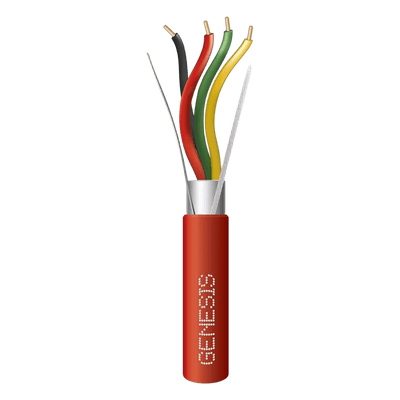 Cable de Alarma de Incendio / 4x16 AWG / Blindado Plenum / 305 m (1000 ft) / FPLP / Rojo