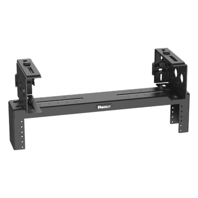 Rack de Distribución Aéreo / 2 UR / Carga 27 kg (60 lb) / Rieles Roscados #12-24 / Profundidad 83 mm (3.3 in) / Montaje Universal