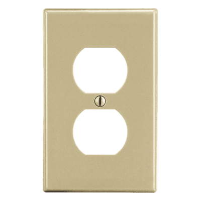 Placa de Pared / Contacto Duplex / Policarbonato / 4.63 x 2.88 x 0.25 in / Vertical / UL 94 V2