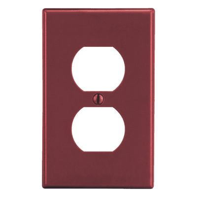 Placa de Pared / Duplex / Policarbonato / 4.63 x 2.88 x 0.25 in / Vertical / UL 94 V2