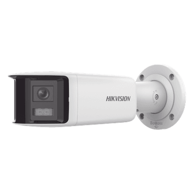 [FlexVu] [PROTECCIÓN ACTIVA] Bala IP Panorámica 4 Megapixel / 2 Lentes 2.8 mm (180°) / Imagen a Color 24/7 (ColorVu) / PoE / WDR 130° / IP67 / ACUSENSE / Luz Estroboscópica y Alarma Audible / 40 mts Luz Blanca / Micro SD