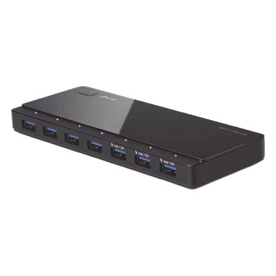 HUB USB 3.0 / 7 Puertos / Transferencia 5 Gbps / Alimentación 12V/2A / 165 x 65.5 x 17.5 mm (6.5 x 2.6 x 0.7 in)