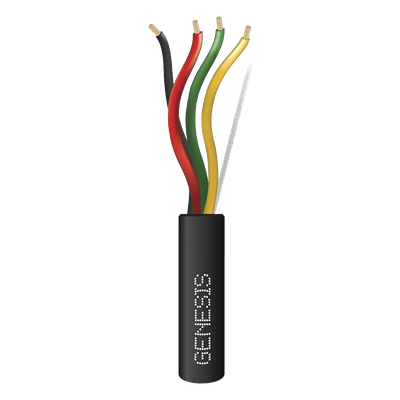 Cable Direct Burial / 4 Conductores 14 AWG / 305 m (1000 ft) / Intemperie / Sistemas de Detección de Incendio / Forro Negro 9.07 mm