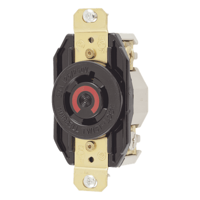 Receptáculo Industrial con Bloqueo de Media Vuelta / 20 A / 125/250 V CA / 3 Polos 4 Hilos / NEMA L14-20R / IP20