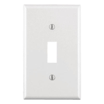 Placa para Interruptor de Palanca / Policarbonato Termoplástico / Blanco / 4.63 x 2.88 x 0.25 in / Vertical