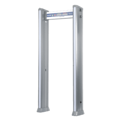 Arco detector de metales / 18 zonas independientes / Uso 100% exterior / Contador de personas / Detección ferrosa y no ferrosa / 50+ inspecciones/minuto