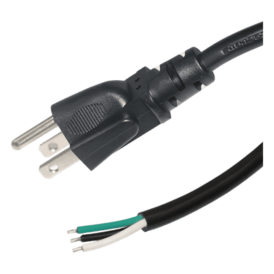 Cable de Alimentación Eléctrica para 120-240 Vca | 1.8 Metros (5.91 Pies) | 3 Fases | Cables Libres