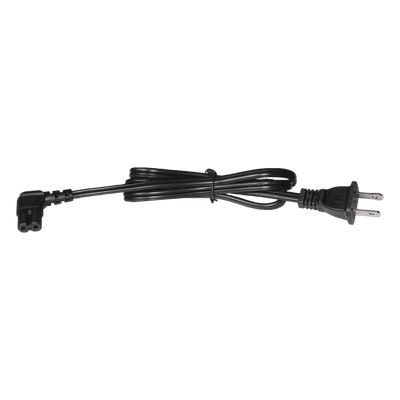 Cable de Alimentación Eléctrica para 120-240 Vca / 1 Metro (3.28 Pies) / 2 Clavijas Tipo Americano / Conector en Forma Tipo L