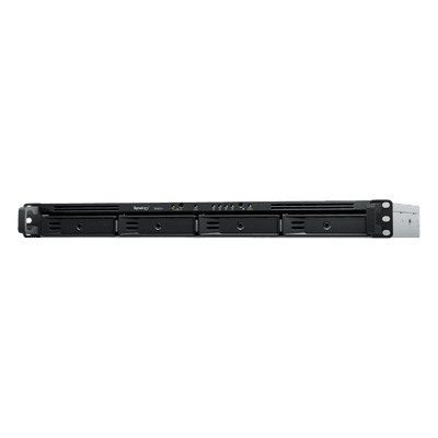 NAS RackStation RS422+ | 4 Bahías | 1U | AMD Ryzen R1600 | 2 GB DDR4 ECC | 570 MB/s Lectura | 530 MB/s Escritura | Puertos Dual 1GbE | Actualización 10GbE | Compatibilidad RAID | Synology DSM.