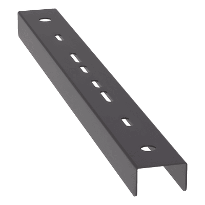 Soporte Tipo Trapecio / Hasta 12 in (305 mm) Ancho / Varilla Roscada 1/2 in / Acero con Recubrimiento en Polvo / Negro