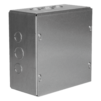 Caja de Conexiones / Acero Galvanizado / 12 x 12 x 4.188 in / 6 Entradas Laterales-Finales / UL Listed