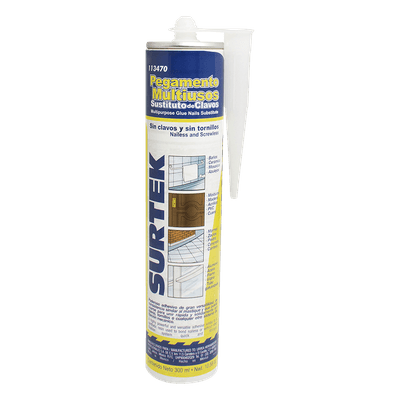 Adhesivo de construcción / 300 ml / 45 kg/cm² resistencia al despegue / Secado 24 horas / Sin perforaciones
