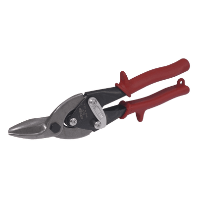 Tijera de Aviación / Corte Izquierdo / Acero Calibre 20 / Longitud 10" (25.4 cm) / Mango Ergonómico / Bloqueo de Seguridad
