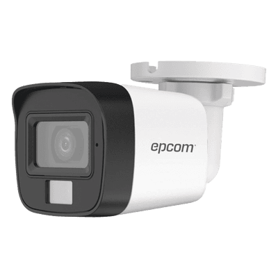 [Dual Light + ColorVu] Bala TurboHD 2 Megapíxel (1080p)  / Gran Angular 101° / Lente 2.8 mm / 30 mts IR EXIR / 20 mts Luz Blanca / Exterior IP67 / 4 Tecnologías / Micrófono Integrado