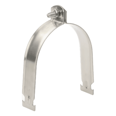 Abrazadera Strut Clamp / Acero Inoxidable 304 / 4" (101.6 mm) / Tubo 114 mm / Ancho 32 mm / Tornillo M8 Incluido