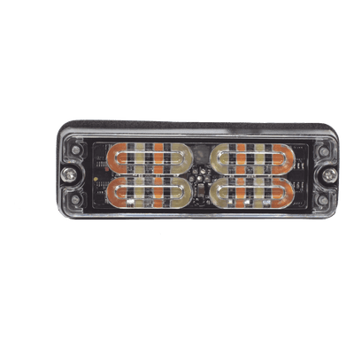Luz de Advertencia LED de Montaje en Superficie / 16 LED / Ámbar/Blanco / 36 Patrones Programables / IP67 / 0.5 Pulgadas de Profundidad