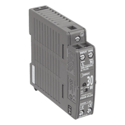 Fuente de Alimentación Conmutada / 24 VDC 30 W / Entrada Universal 100-240 VCA / Riel DIN 22.5 mm / -25 a 75 °C