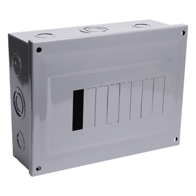 Centro de Carga / 8 Polos / 100 A / 1 Fase 3 Hilos / 120/240 V AC / 60 Hz / Sobreponer / 9.4 x 7.3 x 3.0 in