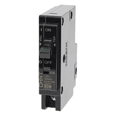 Interruptor Termomagnético Enchufable / 1 Polo / 20 A / 120/240 Vca / Capacidad Interruptiva 10 kA / -30 a 70 °C (-22 a 158 °F)