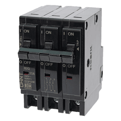 Interruptor Termomagnético Enchufable / 3 Polos / 40A / 240V / Capacidad Interruptiva 10kA / Rango -30 a 70°C