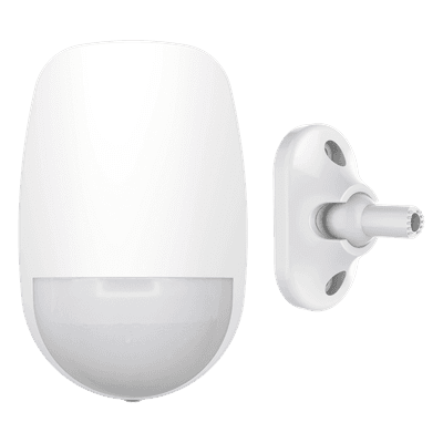 Detector de Movimiento Inalámbrico / Doble Tecnología PIR + Microondas / Inmunidad a Mascotas 30 kg / Cobertura 12 m (39.4 ft) / Ángulo 85.9° / Comunicación 433 MHz AES-128