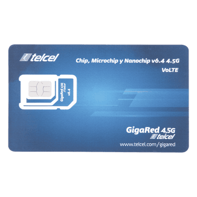 SIM SYSCOM 10 GB mensual para dispositivos móviles 3G/4G (Telcel) 1 año de servicio (solo datos)