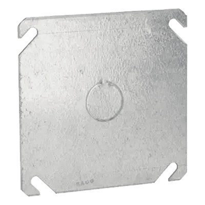 Tapa Cuadrada / Acero Galvanizado / 4 x 4 x 0.063 in / Entrada 1/2 in / UL Listed / Caja 4 in